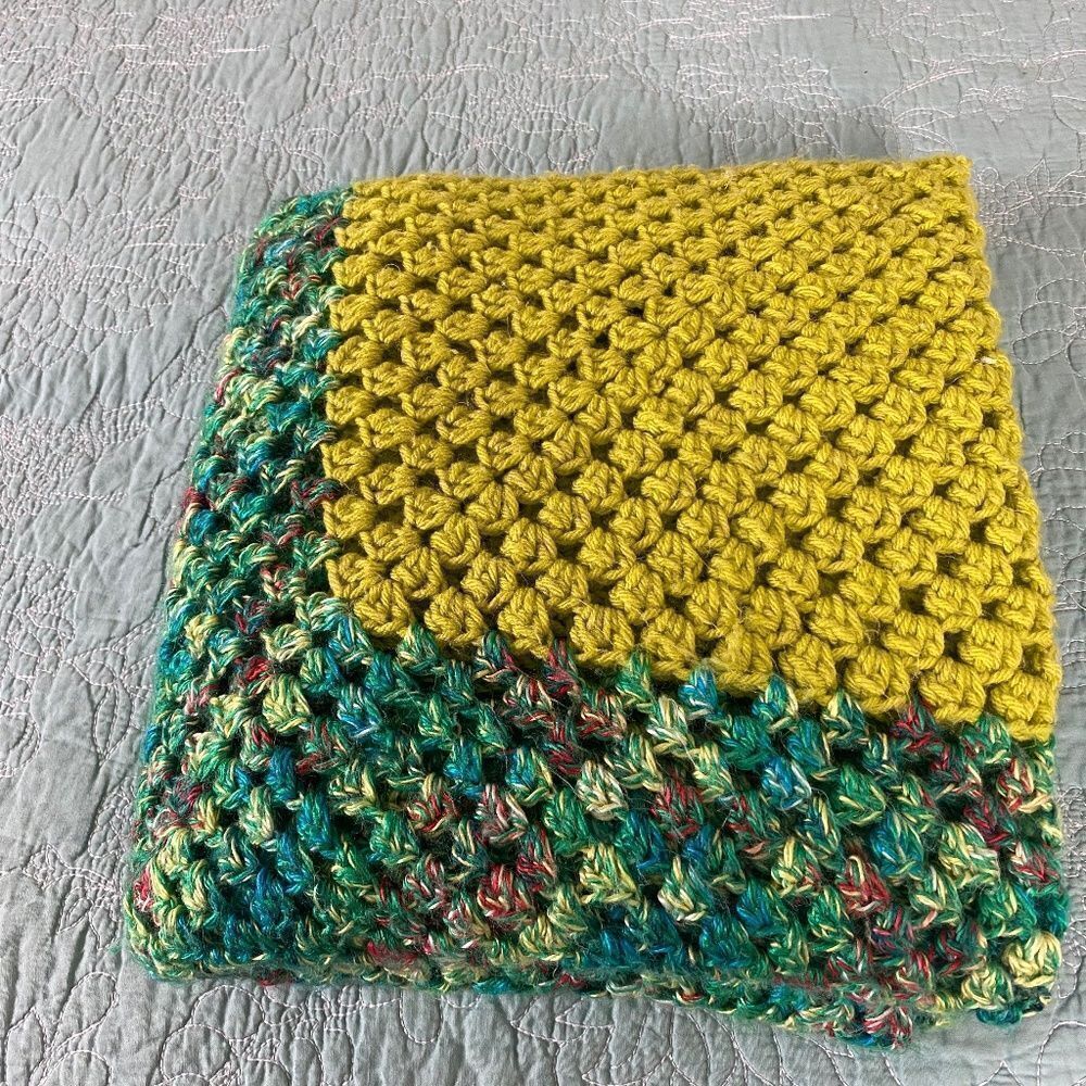 Afgan Boho Throw blanket med size handmade colorful